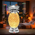 9.5" Silver(Pack 2) YAKii Pineapple LED Color Changing Shine Lamp,Swirling Water Waves Lamp Kid Safe Battery/USB Cable
