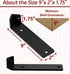 ISOKER 9 inch 3-Pack 1/5 Corner Shelf Bracket, Thick Carbon Steel Hidden Shelf Brackets, Rustic Industrial Brackets