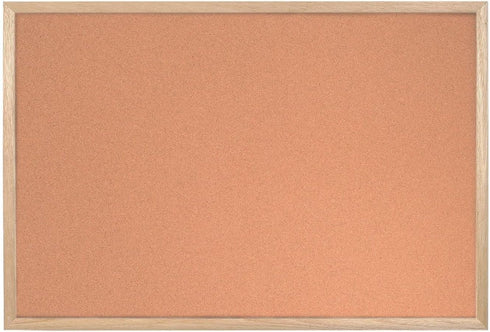 MasterVision Cork Push Pin Bulletin Board, 12" x 18" with Pine Wood Frame and Wall Mount Kit