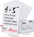 Blank Index Cards 3x5”| Dry Erase Flash Cards, 24 Packs Waterproof with Box| Reusable Flash Cards | Office & Teacher