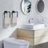 Hand Towel Holder for Bathroom, Matte Black Square Wall Mount Towel Rings, SUS 304 Stainless Steel Shower Hanger