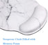 WAVEYU Ergonomic Mouse Pad with Wrist Support, Decorative Non-Slip Rubber Base Mouse Mat for Women, White Marble for