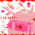 AmazingSpark Milk Carton Pencil Case Silicone Strawberry Graduation Pencil Pouch Waterproof Pen Bag Cute Standing