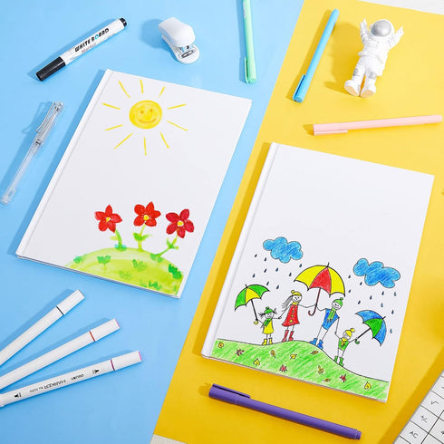 Henoyso 20 Pcs Easter Blank Hardcover Books for Kids, 20 Sheets White Sketchbooks for Story Writing