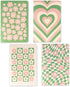 THiNKABLE Cute Journal Set, 4 Pack Pastel Notebooks, A5 60 Pages, Green Pink Aesthetic for Girls