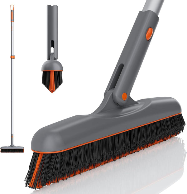 Eazer 53 Grout Brush with Long Handle, 180Rotation Tile Grout Cleaning Tool,