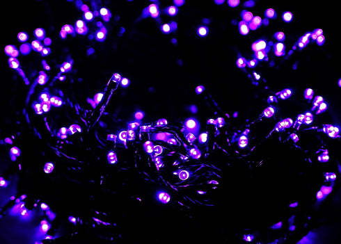 300 99FT 8 kemooie LED Purple Christmas Lights, Connectable Lighting Modes Plug in Fairy Lights, Waterproof