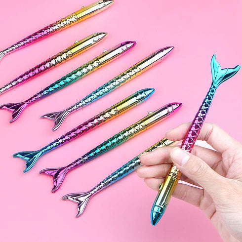 Pack of 24 Mermaid Pens - Creative Liquid Gel Ink Rollerball Pen for School, Home, Office, Gifts