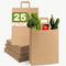 Qutuus Large Brown Paper Bags with Handles - 12x7x17 inches 25pcs Brown