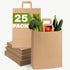 Qutuus Large Brown Paper Bags with Handles - 12x7x17 inches 25pcs Brown