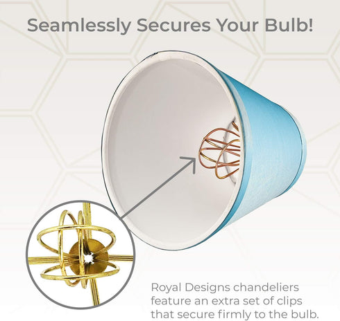 CS-1006-5BLU, 3 5 4.5 Royal Designs, Inc. Empire Chandelier Shade Blue, x x