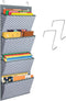 Godery Hanging Wall Organizer - Wall Mount/Over The Door Office Supplies Filing Folders, 4 Pocket Cascading File