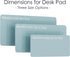 WAYBER Leather Desk Pad Protector, Waterproof Mouse Pad, PU Desk Mat for Office/Home, Light Blue/Silver, 31.5x15.7in