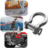 2 Pcs 3/8 Inch 304 Stainless Steel D Ring Shackles, 10 mm Screw Pin Anchor Shackle for Traction Steel Wire
