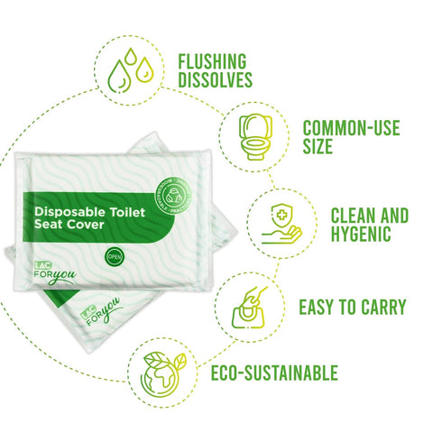 (60 Pack), LAC Toilet Seat Covers Disposable Flushable Portable Paper Toilet Seat Cover for Adult and Kids Potty