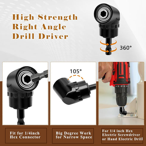 18PCS 11P 3P 3P 1/4 105Right 1/4Hex Bit Holder Cool Gadgets, Drill Bit Holder Keychain/ Impact Drill Sockets Adapter/