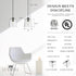 6"x6"x7.5" 15"-72" E26 Modern Bubble Glass Pendant Light, Rain-Drop Glass Hanging Fixture with Chrome Finish Base