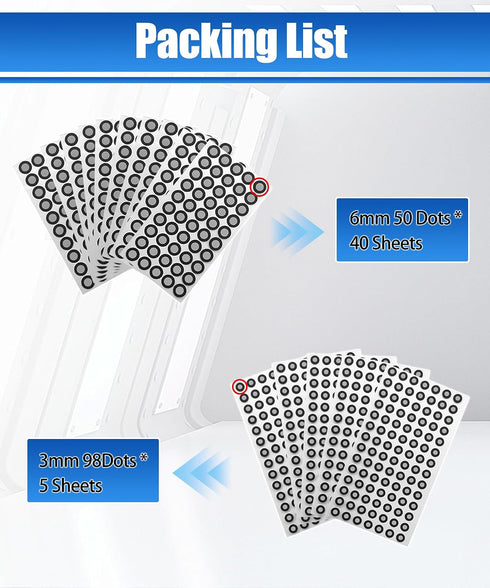 Generic 2490 3D 3D Dots(6mm *2000&3mm *490) Pcs Scanning Marker for Scanner,High Reflective Marking Points