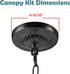 Aspen Creative 21515-11, 3 4-3/4" 1" Transitional Chandelier & Light Fixture Canopy Kit w/Collar Loop & Ft. Chain, Oil
