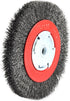 Forney 72750 Wire Bench Wheel Brush, Narrow Face Coarse Crimped with 1/2-Inch and 5/8-Inch Arbor, 6-Inch-by-.014-Inch