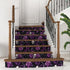 17.5" 393.7", Black Purple Wallpaper Peel and Stick, Dark Floral Skull Contact Paper x Vintage Rose Gothic Flowers Wall