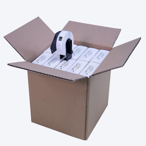 BETCKEY Compatible File Folder Labels for Brother DK-1203 (2/3" x 3-7/16"), 20 Rolls/6000 Labels for QL Printers