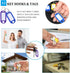Portable Zippered Key Organizer, Waterproof Fireproof Key Case with 12 Hooks for Rental Management, Portable