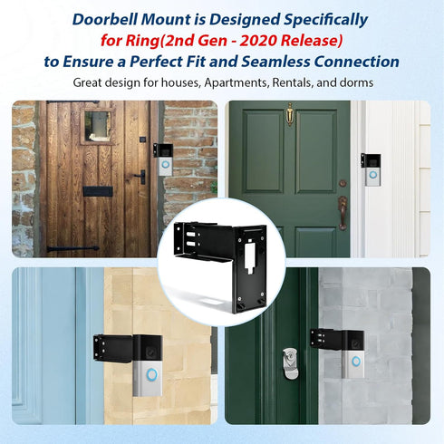 DNSbabi Ring(2nd 2020 3.5" 5.9", Stainless Steel Doorbell Mount for Gen - Release), Doorbell Extender Mount, Adjustable