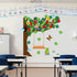 MALLMALL6 198Pcs Classroom Tree Bulletin Board Decor, Seasonal Tree Cutouts Border Set for Kindergarten School