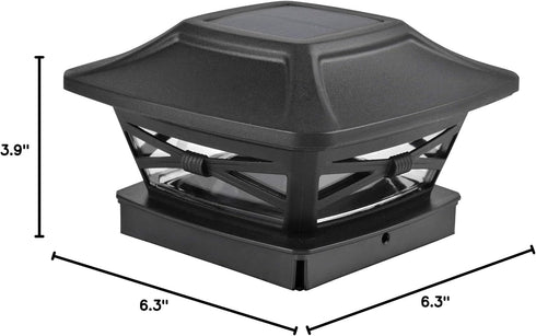 Davinci Lighting Renaissance Solar Outdoor Post Cap Lights, Bright LED Light, Includes Bases for 4x4 5x5 6x6 Posts,