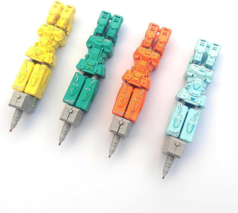 Generic (4 Robot pen, robot shaped ballpoint pen,transformer pen,cool looking robot ballpoint pen, robot morphing