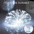 YAOZHOU 2Pack 200LED 66Ft 8 Solar Fairy String Lights for Outside, Outdoor Waterproof, Cool White Total Modes Mini Mini