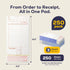 3 250 FMP Brands Part Carbonless Guest Checks Pads, Perforated Server Note Pads Paper Total sheets for Waitress Book