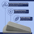 Door Stoppers for Floors - Holds Open & Prevents Lock-Outs for Carpet, Tile, Concrete & Wood - Pack of 3, Gray