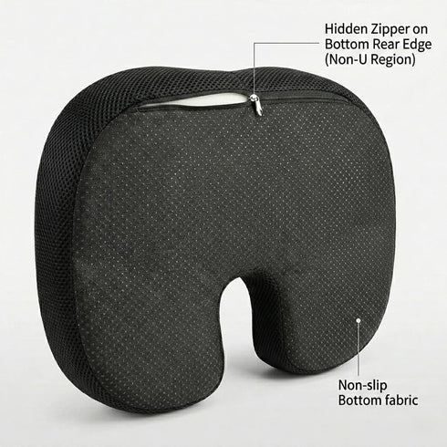 Vmeoap Tailbone Ergonomic Seat Cushion for Office Chair - Memory Foam Pain Relief - Sciatica & Coccyx Support for Car