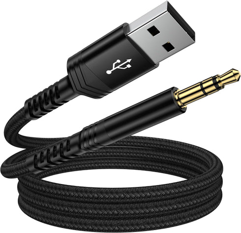 USB to 3.5mm Audio Aux Cable, 3FT USB Male to AUX Male