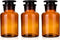 3 Pack 125ml Lab Glass Reagent Bottle, Wide Mouth Clear Glass Storage Bottle with Ground Stopper