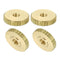uxcell Knurled Thumb Nuts, 4Pcs M3 x D11mm x H2.5mm Brass Flat Head Fasteners for 3D Printer Parts