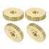 uxcell Knurled Thumb Nuts, 4Pcs M3 x D11mm x H2.5mm Brass Flat Head Fasteners for 3D Printer Parts