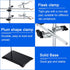 PATIKIL 20 Inch Lab Stand Set with Clamp, 1 Flask Clamp & 2 Retort Rings for Chemistry Laboratory, Black Support