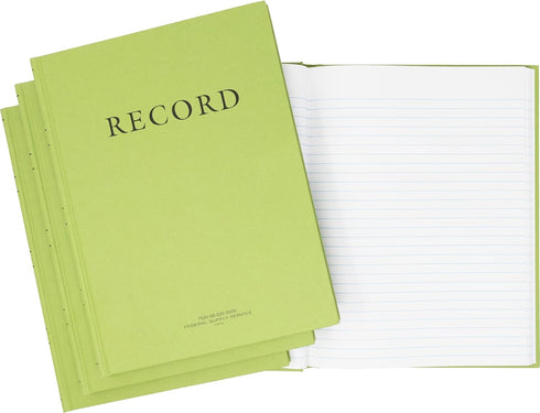 Tacticai 3-Pack Green Military Log Book, 8” x 10.5”, 192 Pages for Record Keeping, Supply Chain, Inventory