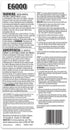E6000 230022 Medium Viscosity Auto/Industrial Adhesive, 3.7 fl oz
