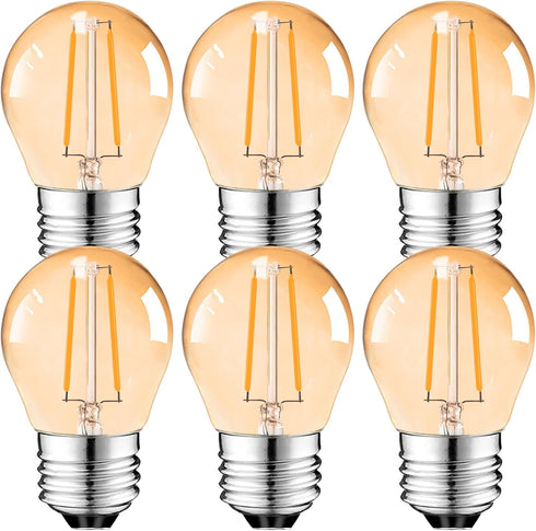 Suncan G14 2W Low Wattage Led Bulb E26, Amber G45 Edison Mini Light