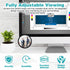 CIATBYYJ 2Pcs 2.24inch Office Cubicle Mirrors, Adjustable Monitor Mirror to See Behind You for Work Accessories, Small