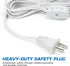 OHLECTRIC Set 8 18/2 SPT-1 White Lamp Power Cord with Rotary Switch, Ft AWG Replacement Wire, Stripped & Tinned Ends