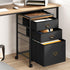 File Cabinet with 4 Drawers, Mobile Rolling Printer Stand, Fits A4 or Letter Size, Fabric Vertical File Cabinet with
