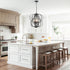 17" Modern Black Sphere Chandelier for Dining Room, Vintage Farmhouse Pendant Light Fixtures Hanging for Entryway