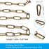 6 2 Set PATIKIL Feet Gold Bronze Finish Lighting Hanging Chain, Metal Looping Chain for Hanging Plant Pendant