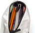 Five Star Pencil Pouch - 9-Pocket Pencil Case, 4" x 8", Black/Grey (505600A-ECM)