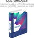 Samsill Durable 1.5 Inch Binder, D Ring Customizable Clear View Binder, Blue, 4 Pack, Holds 350 Pages